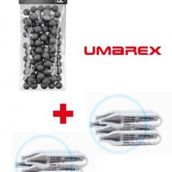 Pack Recharge Walther T4E HDR50 100 Balles Coutchouc + Metal Cal. 50 + 10 Capsules CO2 UMAREX