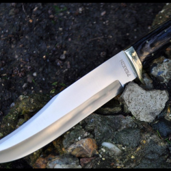 Couteau de chasse fait main personnalisé   - Couteau Bowie   - Acier à roulement à billes (2)
