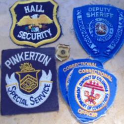 5 patch américain police US USA prison sécurité deputy sheriff Pinkerton officer jail