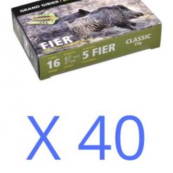 LOT DE 40 BOITES DE 5 FIER CALIBRE 16/67 CLASSIC 23G