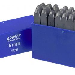 Jeu de lettres à frapper 27 pcs A-Z et & en acier trempé fabriqué en Allemagne 200 kp/mm² hauteur 1