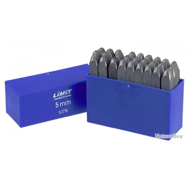 Jeu de lettres  frapper 27 pcs A-Z et & en acier tremp fabriqu en Allemagne 200 kp/mm hauteur 1