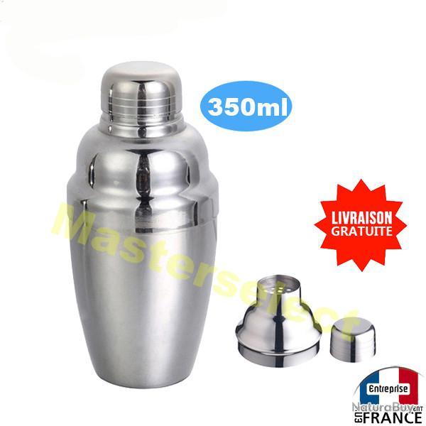 Petit shaker  cocktails mlangeur inox 350ml avec grille pour bar comptoir mojito