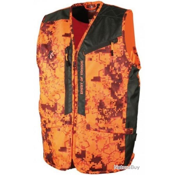 Gilet anti ronce camouflage orange Spirit of Traque SOMLYS