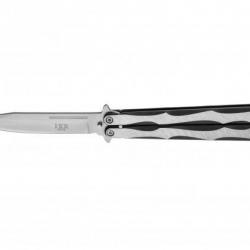 Couteau papillon Joker JKR450 argenté/noir lame 11cm