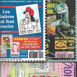 philatélie , timbroloisirs lot de 11 revues , timbres , oblitérations , france et monde