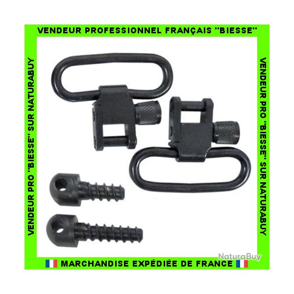 Anneaux Grenadires Amricaines Attache rapide + VIS  Bois, bretelle largeur max 25mm. MADE IN USA