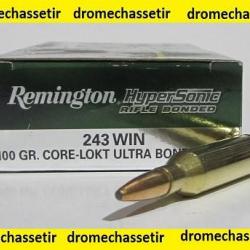 1 boite 20 cartouches  de calibre 243 winchetser,Remington core lokt ultra bonded 100 grains