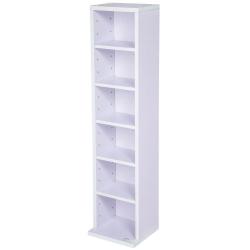 Armoire étagère rangement CD / DVD meuble de rangement pour 100 CDs blanc/violet 0508023/2
