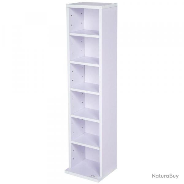 Armoire tagre rangement CD / DVD meuble de rangement pour 100 CDs blanc/violet 0508023/2
