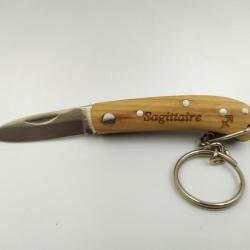 En Acier Inoxydable Petit Couteau Pliant de Poche Porte-Clé Couteau SIGNE DU ZODIAQUE SAGITTAIRE