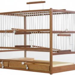Belle Cage oiseaux en Bois rouge