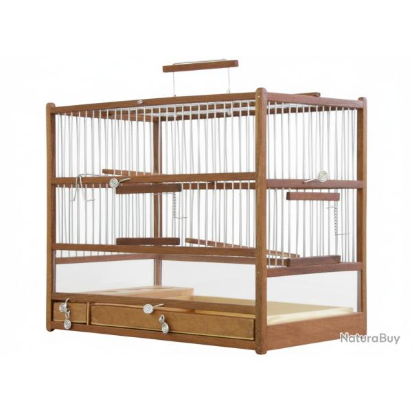 Belle Cage oiseaux en Bois rouge