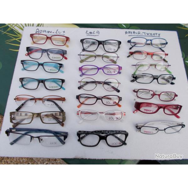 lot de lunettes de marque ROBIN/LUX/LOLA/ARTHUR/TWEETY,tat neuf!!RARE