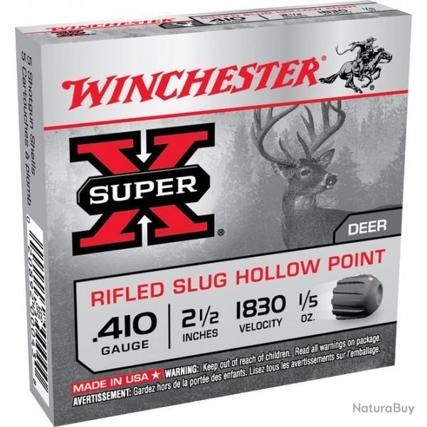 Munitions WINCHESTER SUPER X slug Cal.410 63.6g par 25