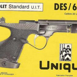 Notice Pistolet UNIQUE DES 69U en 22lr