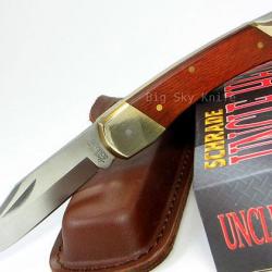 Couteau de Chasse Pliant SCHRADE Manche Bois  "Burnt Stag" LB7 BEAR PAW Hunting SCHLB7