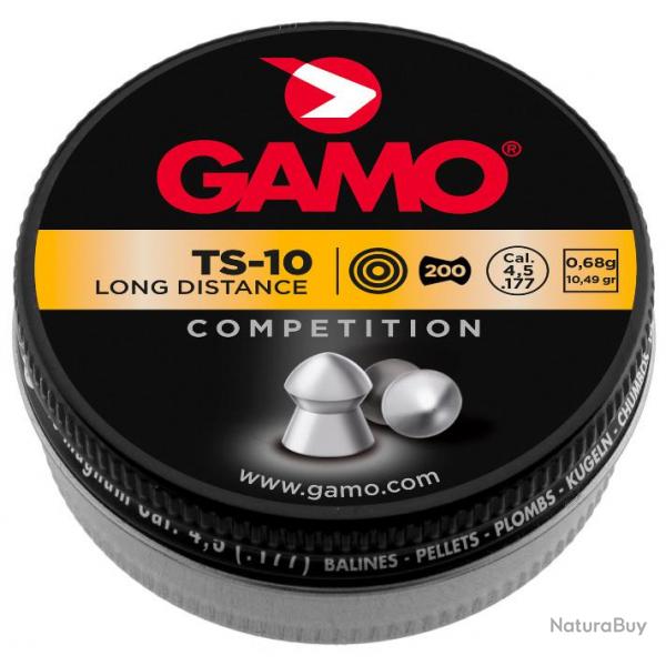 1 Boite de 200 Plombs Gamo TS10 Longue Distance Cal. 4.5mm
