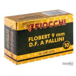 5 BOITES DE 50 CARTOUCHES FIOCCHI FLOBERT 9MM PLOMB N°10