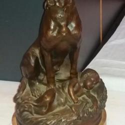 beau bronze représentant "la confiance"