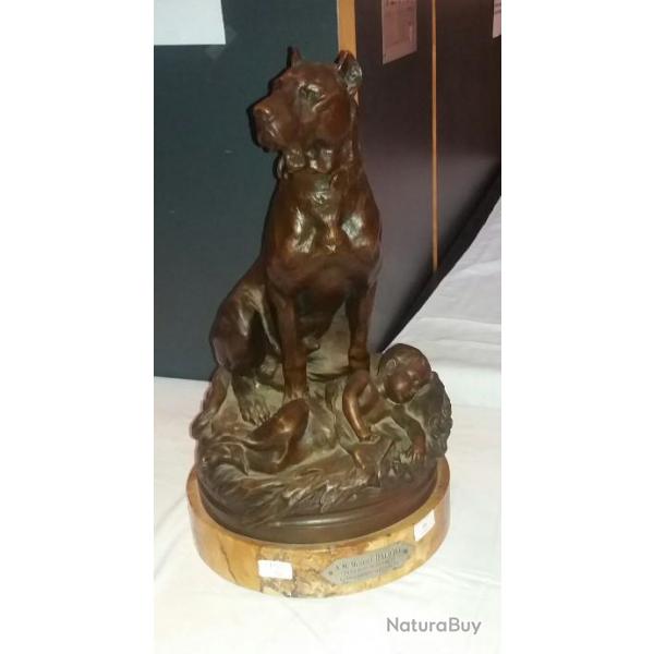 beau bronze reprsentant "la confiance"