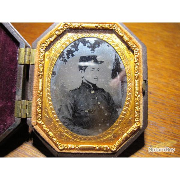 Ferrotype amricain dans son coffret UNION Old West Collector N1