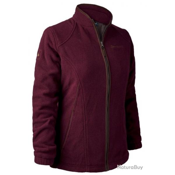 Veste polaire femme bordeaux Lady Josephine DEERHUNTER