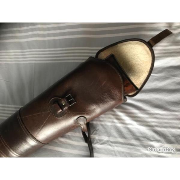 TUI DOUBLE FUSILS EN CUIR HAVANE