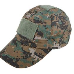Casquette Digital Woodland Avec emplacement pour patch Militaire Type baseball Cap