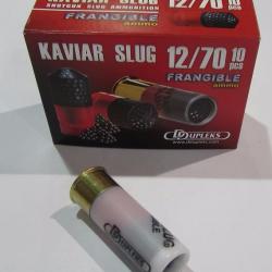 Boite de 10 cartouches Frangible DDUPLEKS Kaviar Slug  cal 12/70,
