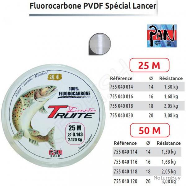 NYLON Fluorocarbone Truite Innovation PAN 0.18 mm 25 m