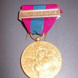 Médaille de défense nationale bronze troupes de marine