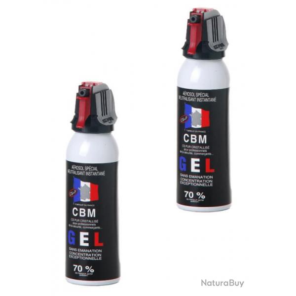 Lot de 2 Bombes Lacrymognes de Dfense GEL CS 100M