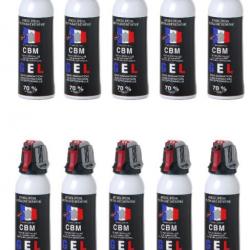 Lot de 10 Bombes Lacrymogènes de Défense GEL CS 100ML