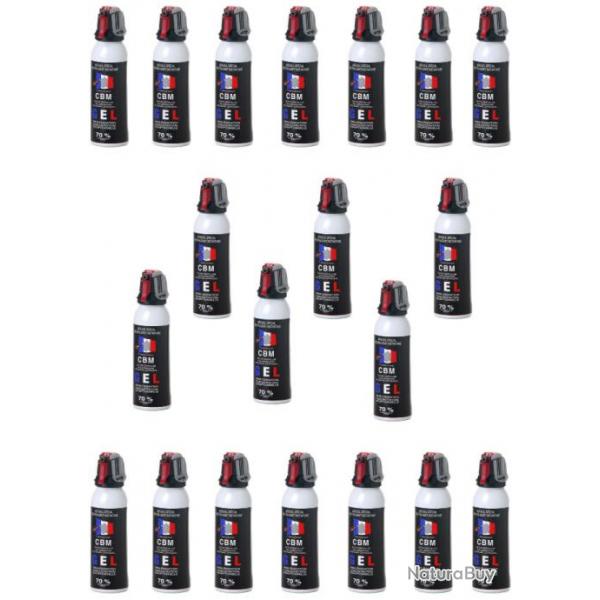 Lot de 20 Bombes Lacrymognes de Dfense GEL CS 100ML