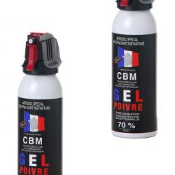 Lot de 2 Bombes Lacrymogènes de Défense GEL Poivre 100ML