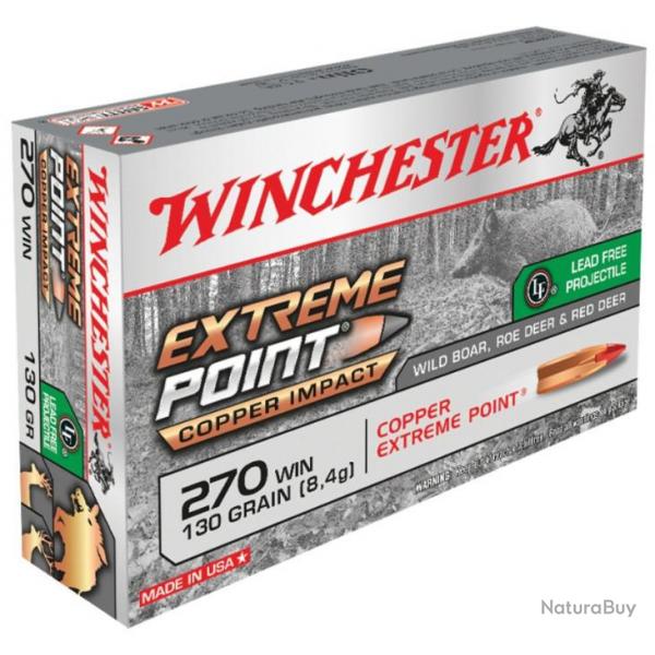 Munitions Winchester Cal.270win Extreme Point copper Impact 130gr PAR 20