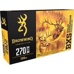 Munitions Browning BXS Cal.270win 130gr 8.42g par 60