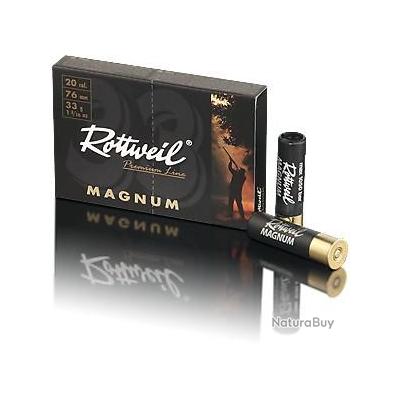 Munitions ROTTWEIL MAGNUM 33 Cal.20/76 34g N°6 par 30 ...
