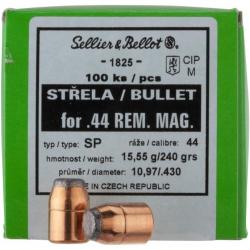 .429 (.44 Mag.) 15,6g/240grs. Demi-blindée tête plate (Calibre: .429 (.44))