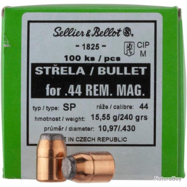 .429 (.44 Mag.) 15,6g/240grs. Demi-blinde tte plate (Calibre: .429 (.44))