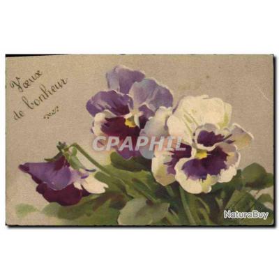 Carte Postale Ancienne Dessin A La Main Fleurs