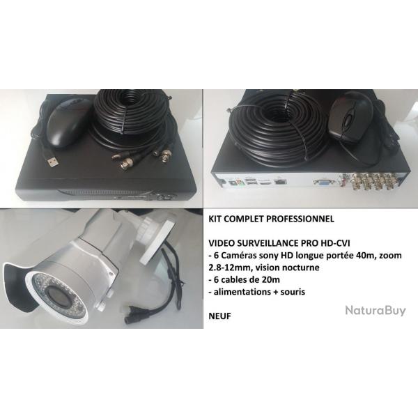 Serveur Video Surveillance HD-CVI HDD 1To 6 CAMERAS Sony HD + zoom