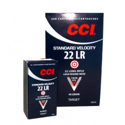 500 Munitions CCI Standard Velocity Calibre 22 LR 40 Gr