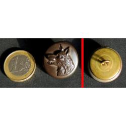 Lot De 4 Boutons Vénésie En Relief - Chasseur Et Chien - Aluminium Argenté 20mm - Fabriqué En France