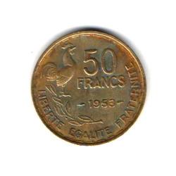 Pièce de Monnaie France  50 francs G. Guiraud 1953