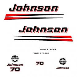 1 kit stickers JOHNSON 70 cv serie 2 pour capot moteur hors-bord autocollants decals