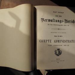 Livre de Compte Administratif de la ville de METZ 1885-86