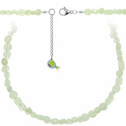 Collier en jade vert - Perles roulées 5 à 8 mm - 38 cm