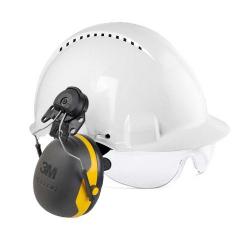 Casque de chantier avec lunette et protection auditive - X2 SNR 31dB